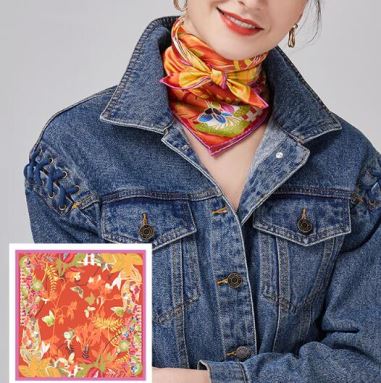 Digital Printing Silk Saputangan Untuk Wanita